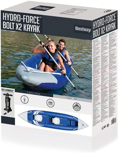 קיאק מתנפח זוגי גומי עבה וחזק BESTWAY BOLT X2 65061