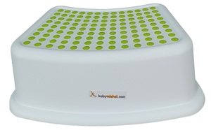 שרפרף / מדרגון שלב אחד לאמבטיה או לשרותים עם ציפוי מונע החלקה - ירוק