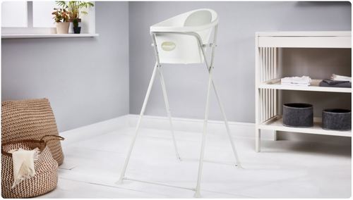 אמבטיה קומפקטית לתינוק עם מעמד גבוה מתקפל מסדרת ECO הידידותית לסביבה