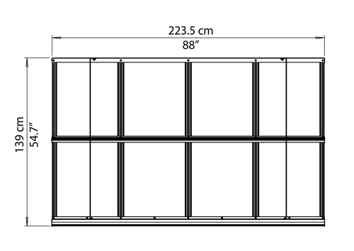 גגון Herald אפור שקוף 1.4x2.2 מק