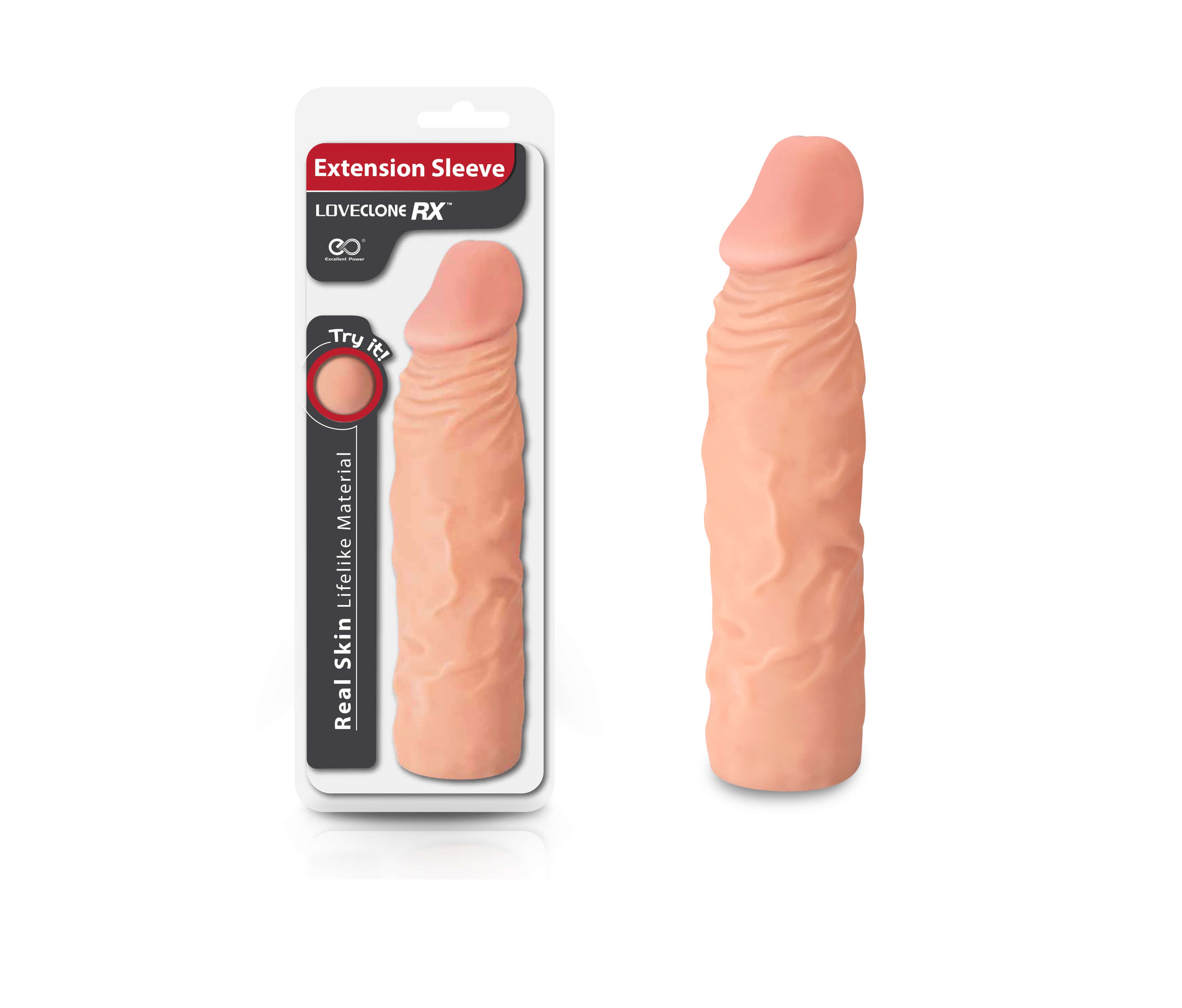 שרוול מאריך ומעבה איבר איכותי כ- 20 ס"מ לגבר - Extention Sleeve