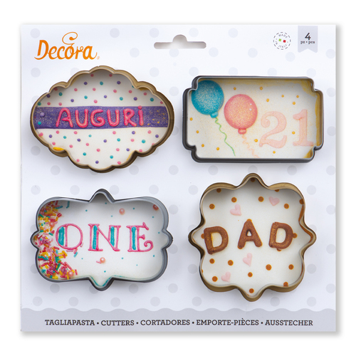 סט 4 חותכני מסגרת גדולים Decora 