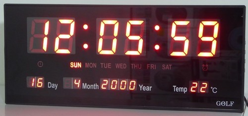 4 שעוני לד דגם JH4622 בצבע לד אדום