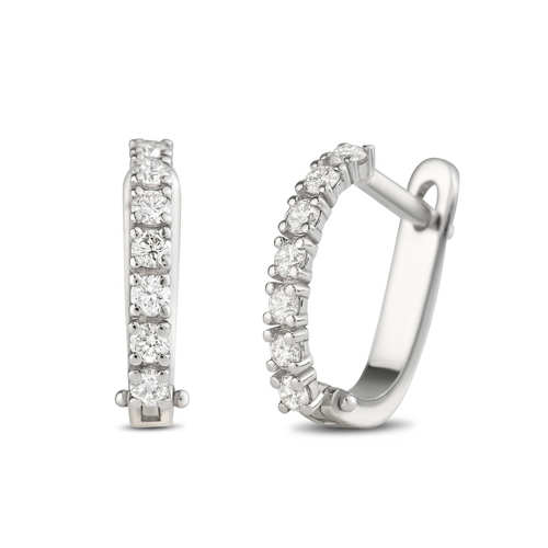 עגילי יהלומים 0.70ct זהב 14K