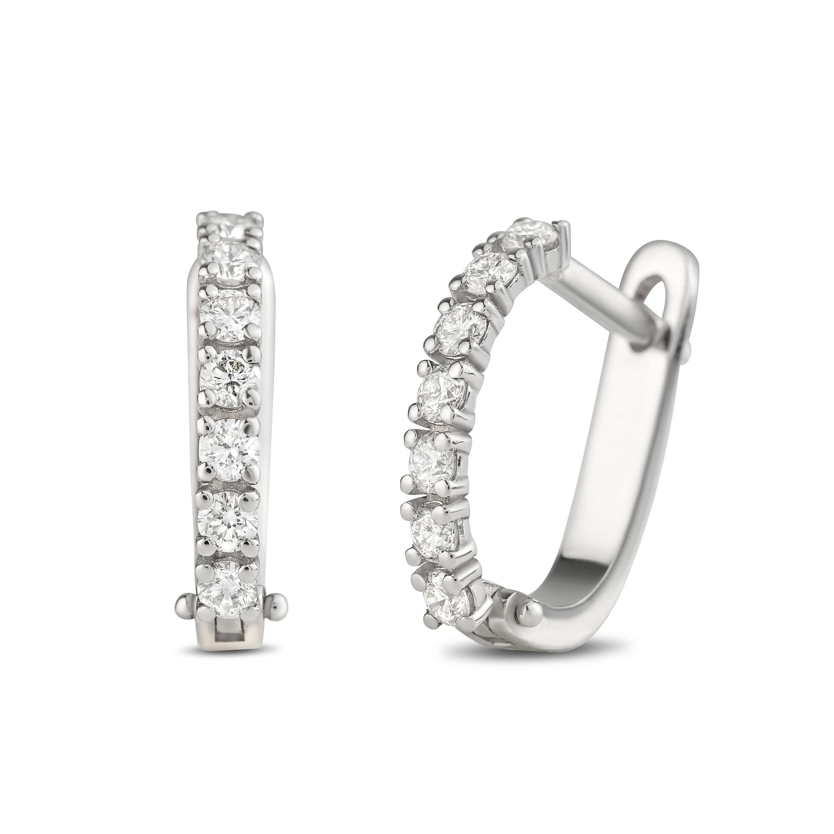 עגילי יהלומים 0.70ct זהב 14K