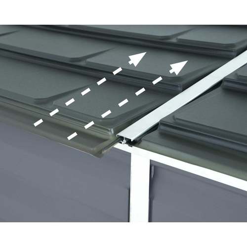 מחסן גינה Skylight אפור גג חד שיפועי 1.2x1.8 מק