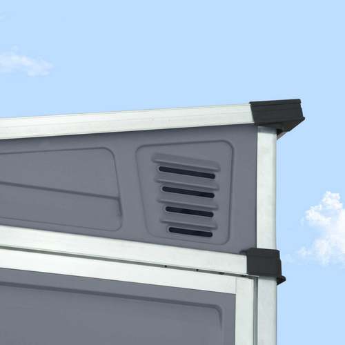 מחסן גינה Skylight אפור גג חד שיפועי 1.2x1.8 מק