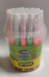 טושים עבים זוהרים בכוס אומגה - 32 יח'