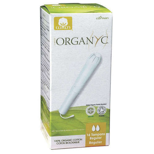 טמפונים עם מוליך, רגולר 16 יחידות אורגניק Tampons with Applicator, Regular 16ea Organyc