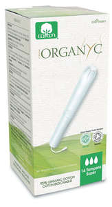 טמפונים עם מוליך, סופר 14 יחידות אורגניק Tampons with Applicator, Super 14ea Organyc