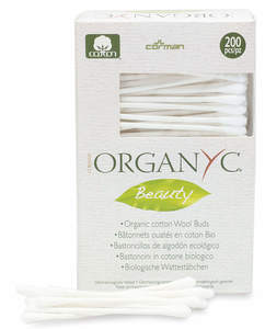 צמרונים 200 יחידות אורגניק Cotton Swabs 200ea Organyc