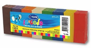 פלסטיגן פלסטלינה 8 צבעים - 160 גר' אומגה