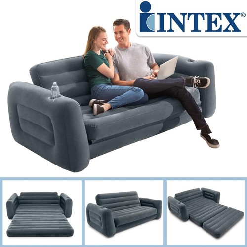 ספה מתנפחת לזוג הנפתחת למיזרון זוגי LOUNGIN AROUND דגם 66552