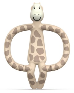 נשכן גירף עם מברשת שיניים הראשונה מסיליקון רפואי