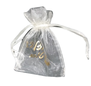 שקיות אורגנזה שמנת בת מצווה  12 יח' 