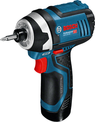 מברגת אימפקט Bosch GDR 12V LI כוללת 2 סוללות 12V 2AH ומטען מהיר באריזת קרטון מקורית