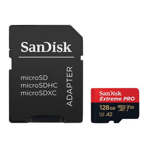 כרטיס זיכרון SanDisk Extreme Pro microSDHC 128GB 