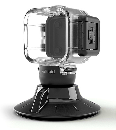 מארז צלילה ופומפה Polaroid Cube Waterproof Case + Suction Mount