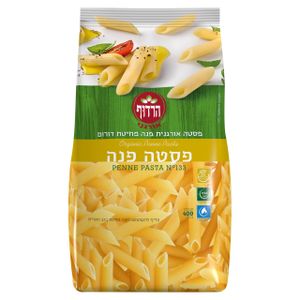 פנה לבן אורגני 500 גרם הרדוף Organic Penne Pasta 500gr Harduf