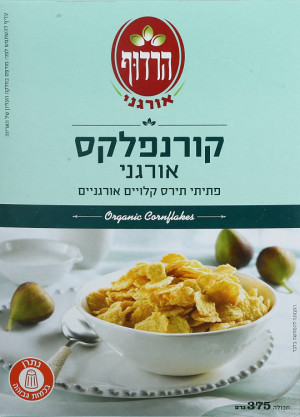 קורנפלקס אורגני 375 גרם הרדוף Organic Cornflakes 375gr Harduf