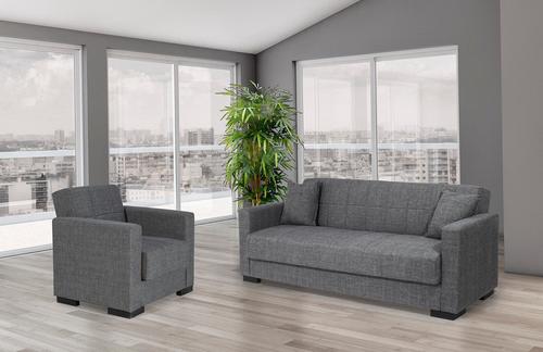 מערכת ישיבה דגם נורית 3+1 אפור 