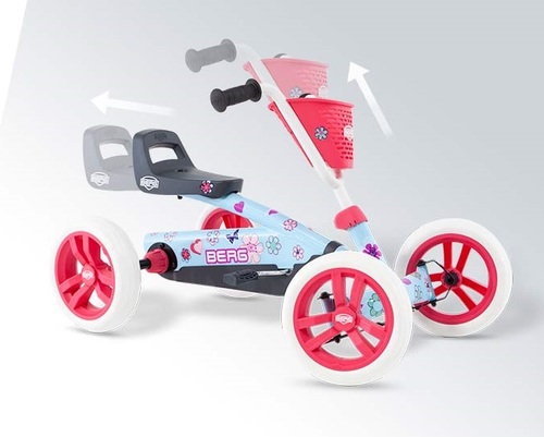 מכונית באגי לפעוטות ולילדים 2 ב 1 עם מוט דחיפה להורים ופדלים באזזי בלום BUZZY BLOOM גיל 2-5 שנים