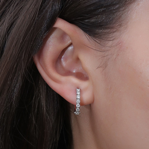 עגילי יהלומים 0.70ct זהב 14K