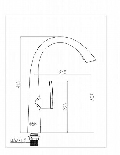 סיון אופיר ברז משטח נשלף דגם MW 1055 לבן מט