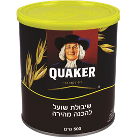 שיבולת שועל בפחית- קוואקר (500 גר