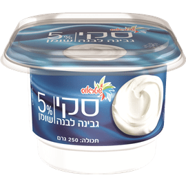 גבינה לבנה 5%- שטראוס (250 גר