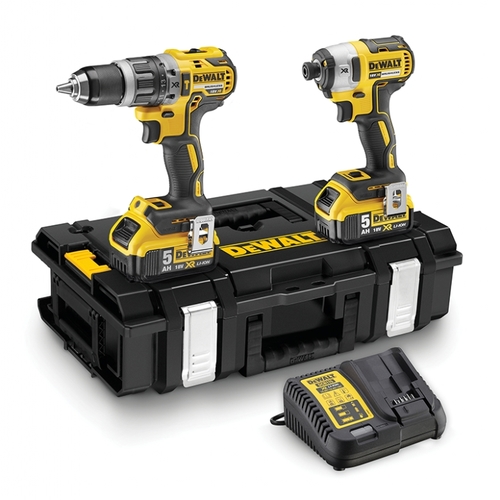 סט אימפקט ומקדחה רוטטת 18V dewalt DCK266P2