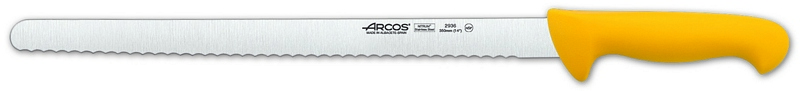 סכין קונדיטור 35 ס"מ גמישה ידית צהובה פלסטיק Arcos