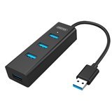 מפצל  UNITEK USB3.1 HUB 4 PURT Y-3089 שחור