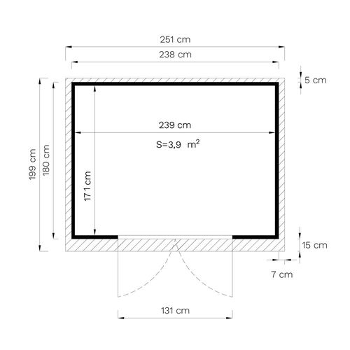 מחסן גינה עץ גארדן איקס 