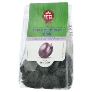 שזיפים מגולענים ומיובשים אורגניים 200 גרם הרדוף Organic Pitted Dried Prunes 200gr Harduf