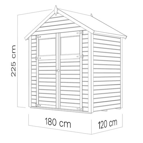 מחסן גינה עץ גארדן איקס 