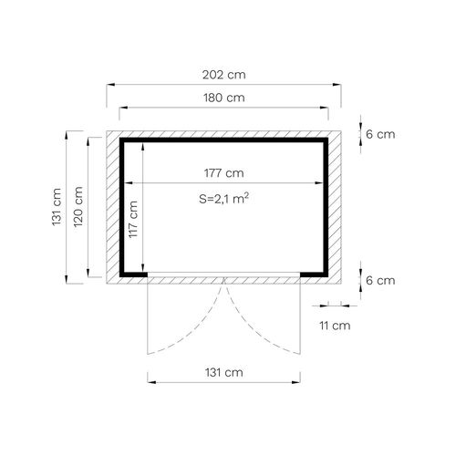 מחסן גינה עץ גארדן איקס 