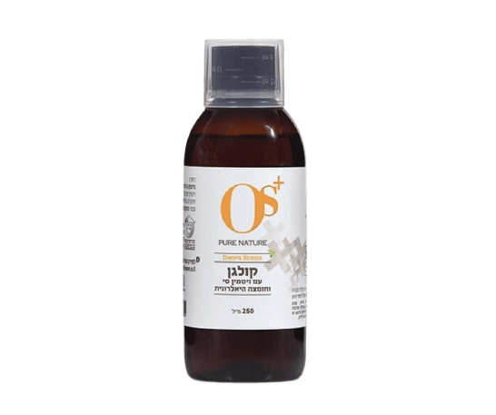 OS+ PURE NATURE - קולגן נוזלי עם תוספת ויטמין C וחומצה היאלרונית