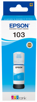 בקבוק דיו כחול מקורי 103 EcoTank Cyan ink bottle C13T00S24A EPSON