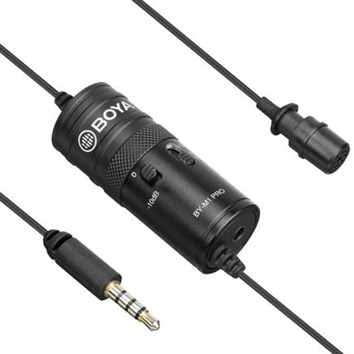 מיקרופון דש Boya BY-M1 Pro כולל יציאה לאוזנייה