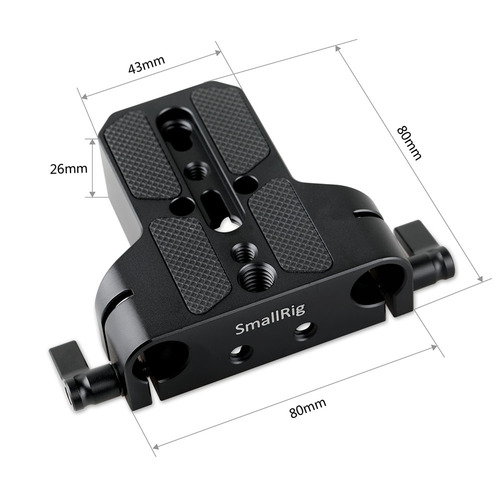 SmallRig בסיס פלטה עם זוג תופסני מוט 15 מ״מ