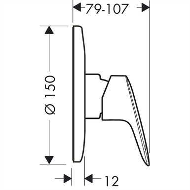 אינטרפוץ 3 דרך hansgrohe סדרת Logis מקט 71606000