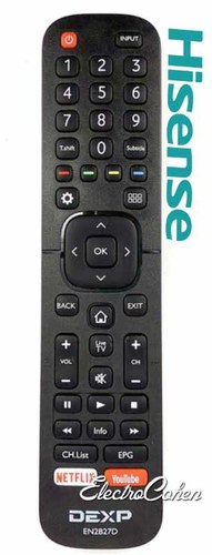 שלט מקורי  לטלוויזיה חכמה הייסנס Hisense SMART TV EN2B27D 