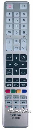 שלט תואם לטלוויזיה טושיבה TOSHIBA SMART TV 