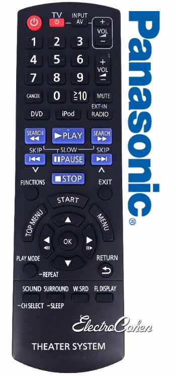 שלט תואם למערכת פנסוניק PANASONIC דגם : P624
