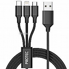 כבל טעינה אוניברסלי 3 באחד Protec DM149