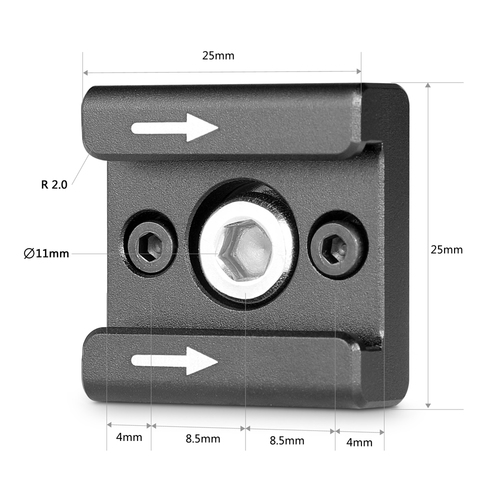 SmallRig 2060מתאם Cold-Shoe לכלוב (2יחידות)