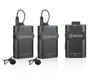 קיט 2 מקרופונים אלחוטיים ומקלט Boya BY-WM4 PRO-K2