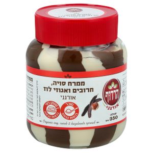 ממרח סויה חרובים ואגוזים אורגני 350 גרם הרדוף Organic Soy, Carob & Hazelnuts Spread 350gr Harduf