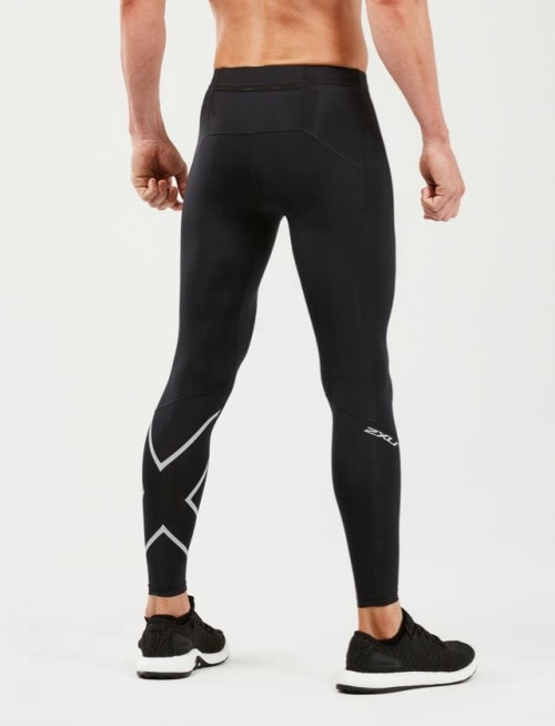 טייץ קומפרשן RUN עם אחסון אחורי - Run Compression Tights BLK/SRF M